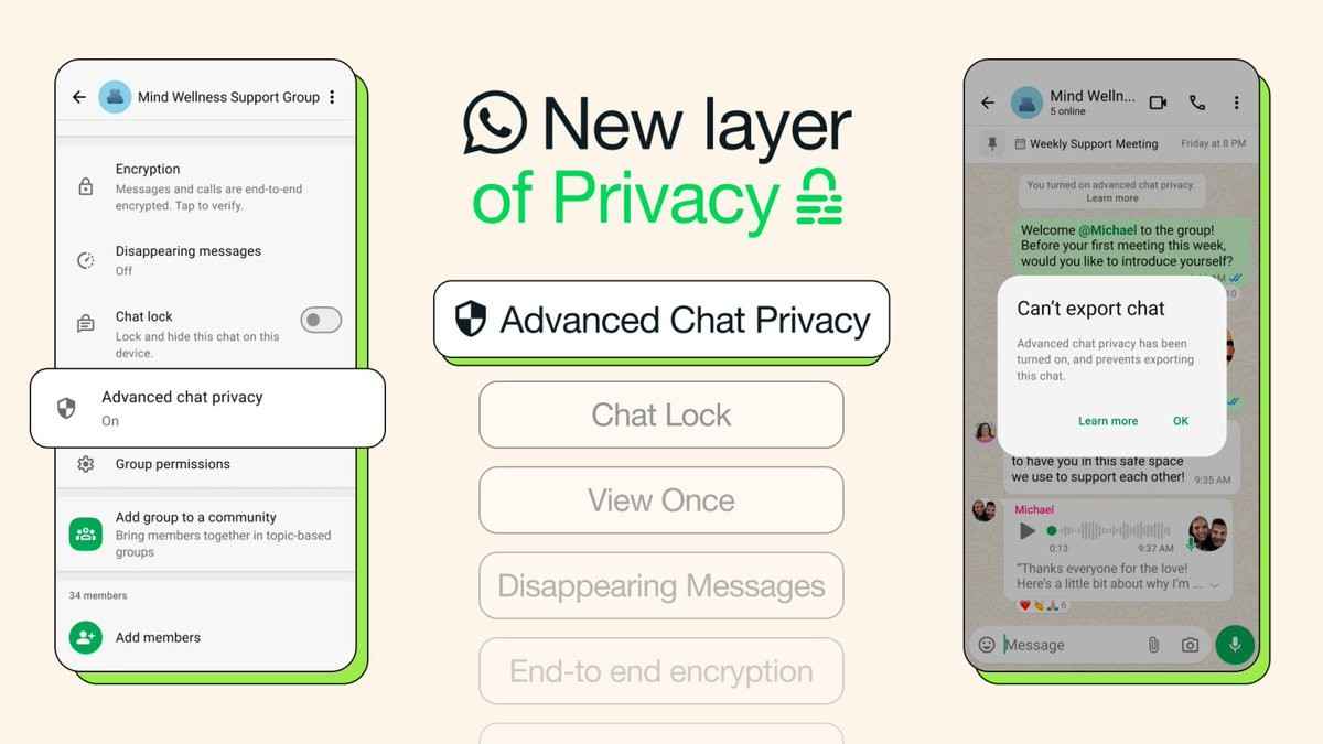 WhatsApp लाया नया फीचर, Advanced Chat Privacy से क्या होगा फायदा?