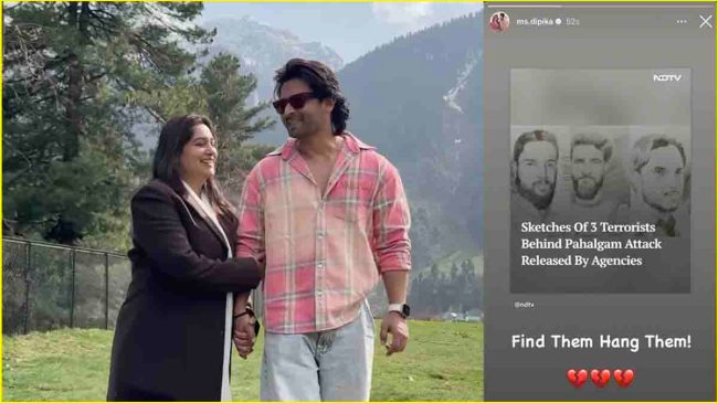 pahalgam terror attack dipika kakar share terrorists photo sought justice amid trolling