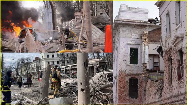 Russian missile strike on Ukraine Sumy