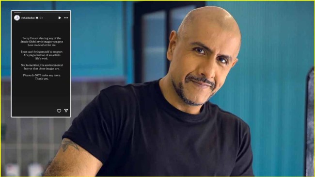 singer vishal dadlani slams ghibli trend on social media
