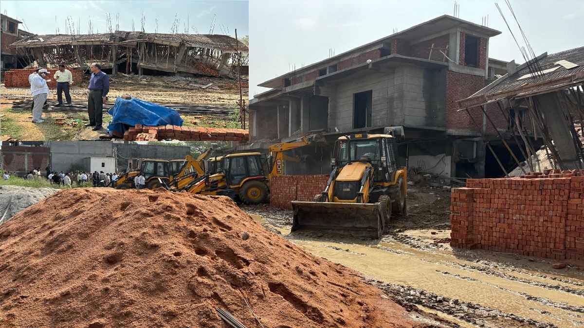 ग्रेटर नोएडा में गरजा बुलडोजर, अवैध कॉलोनी को किया जमींदोज