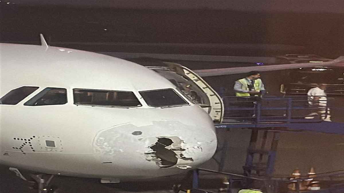 तूफान के बीच टूटी Indigo फ्लाइट की Nose cone , हवा में अटकी रहीं सांसें, पायलट ने कराई इमरजेंसी लैंडिंग
