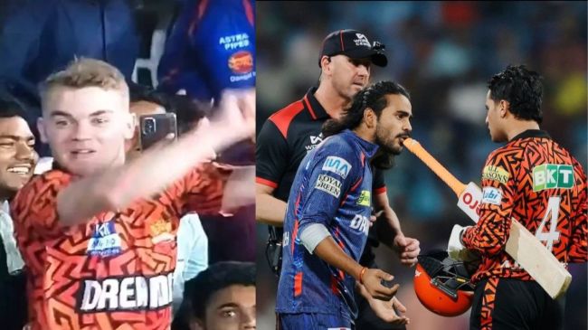 LSG vs SRH: स्टेडियम में दिखा सैम करन का हमशक्ल, अभिषेक-दिग्वेश की ...