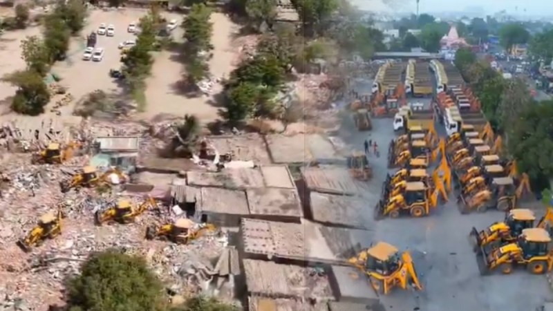 Ahmedabad Chandola Lake Bulldozer Action