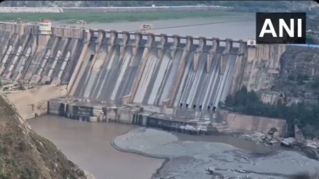 Baglihar Dam gates closed Baglihar Dam gates closed