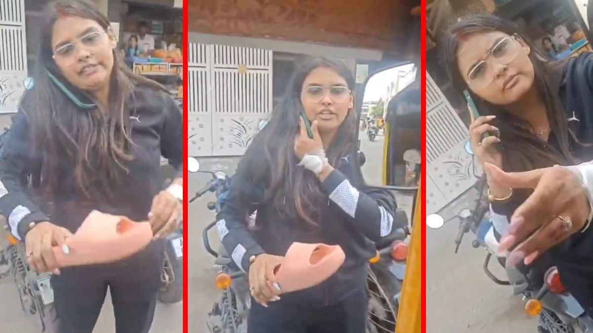 रिक्शाचालक को चप्पलों से पीटा, फिर बोली- जो करना है कर लो! बेंगलुरु का वीडियो हो रहा वायरल