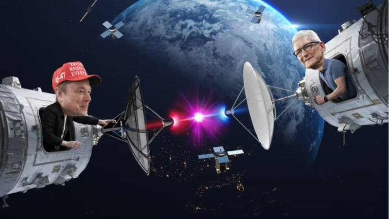 Elon Musk vs Apple The Satellite Service
