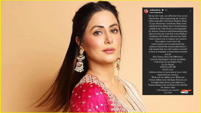 hina khan slams trollers who troll actress for support operation sindoor