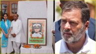 Congress MP Rahul Gandhi Meet Indian Navy Lieutenant Vinay Narwal family