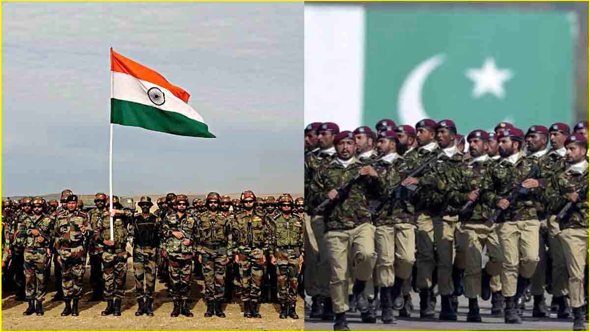 Pakistan Army and Indian Army firing