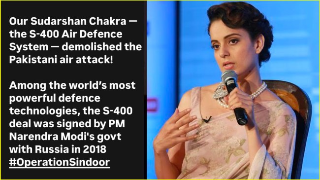 kangana ranaut and anupam kher share post amid india pakistan war