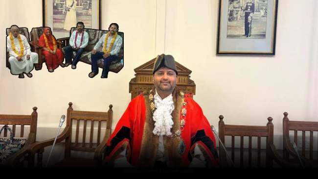 raj mishra up farmer son elected become mayor uk Raj Mishra