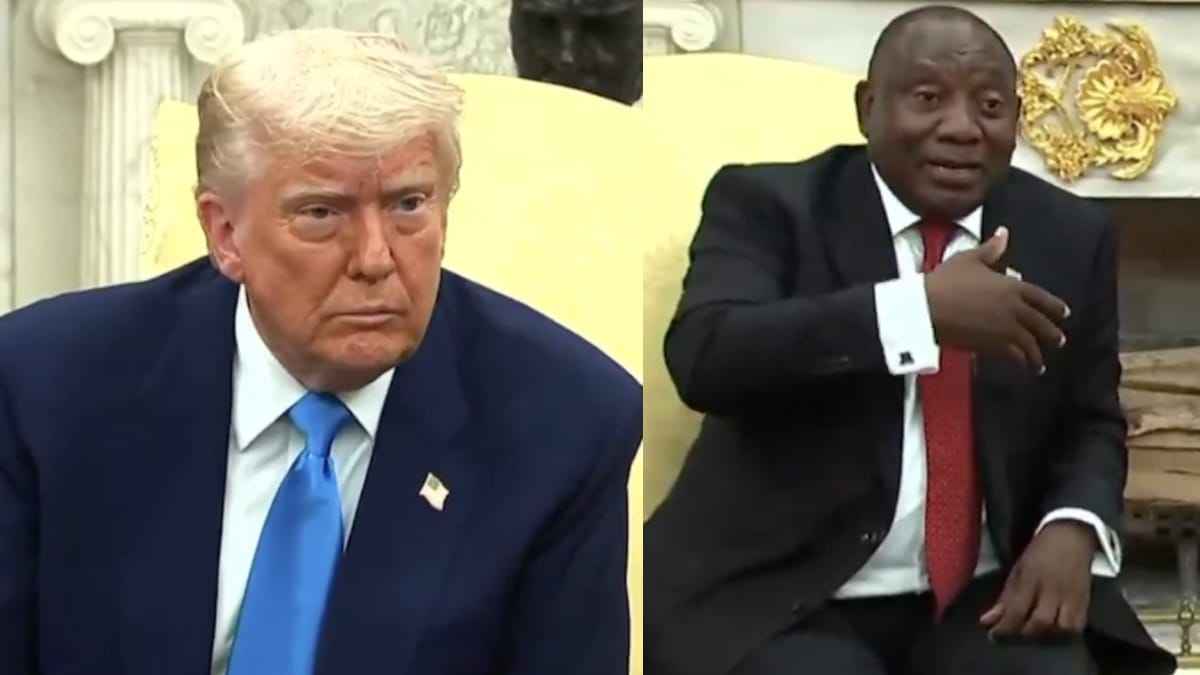 South Africa President Cyril Ramaphosa and Donald trump