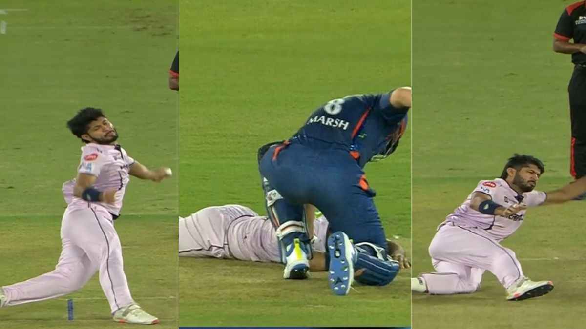 GT vs LSG: लड़खड़ाए कदम और मुंह के बल गिरा गेंदबाज! मैदान पर मच गई अफरा-तफरी, 2 बार टल गया बड़ा हादसा