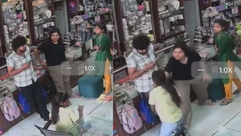 Uttar Pradesh Hapur girl attacks shopkeeper