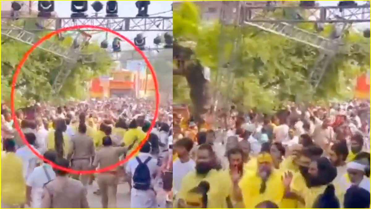 संत प्रेमानंद पदयात्रा के दौरान मथुरा में हादसे से बचे, देखें घटना का पूरा वीडियो