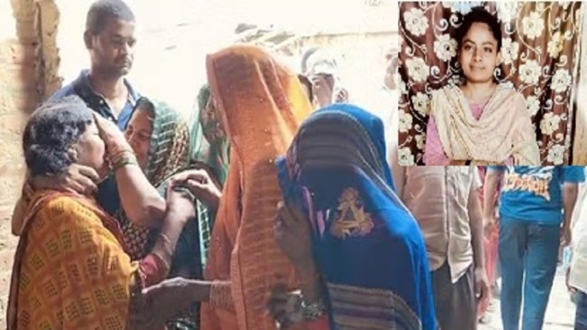 रोते-बिलखते परिजन, इनसेट में मृतका का फाइल फोटो Uttar Pradesh News, Hardoi News, उत्तर प्रदेश न्यूज, हरदोई न्यूज