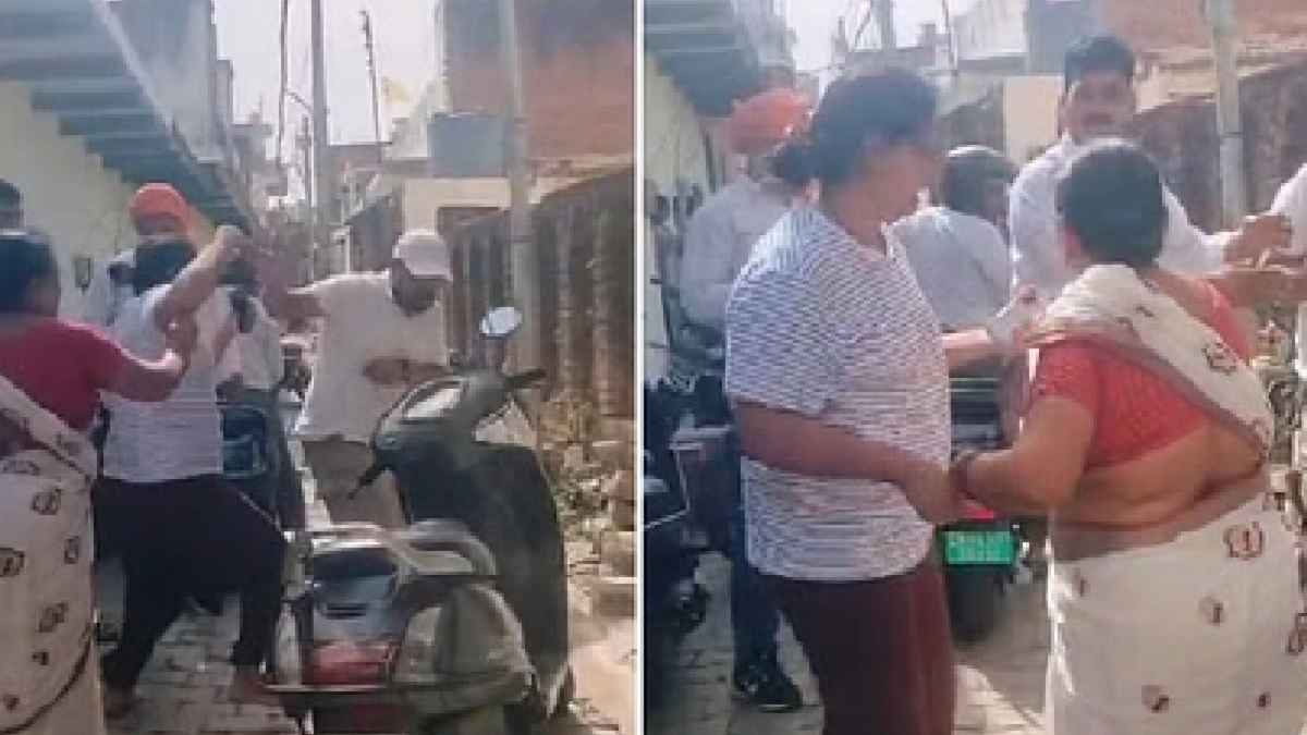 कुख्यात डकैत पान सिंह तोमर की नातिन ने जेई को पीटा, वीडियो वायरल