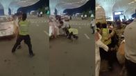 Mumbai airport video, drivers guards fight cctv footage, Mumbai airport parking video, mumbai news, maharashtra news