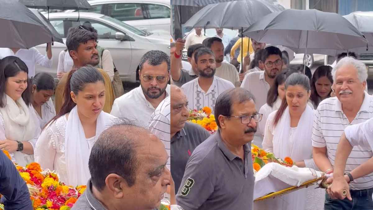 बारिश में अपने पिता की अर्थी उठाते दिखीं Mannara Chopra, नहीं थमे दोनों बहनों के आंसू