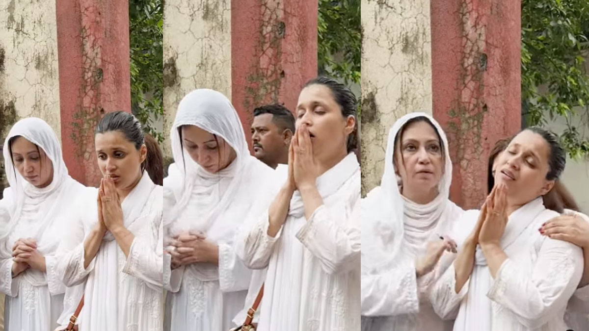 पिता के अंतिम संस्कार में बेहोशी की हालत में दिखीं Mannara Chopra, गिरते-गिरते बचीं एक्ट्रेस