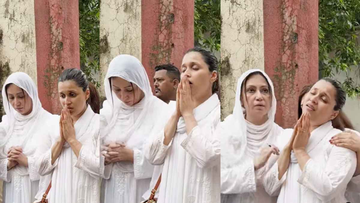 पिता के अंतिम संस्कार में बेहोशी की हालत में दिखीं Mannara Chopra, गिरते-गिरते बचीं एक्ट्रेस