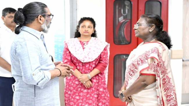 President Draupadi Murmu meet Shibu Soren