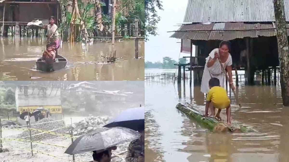 नॉर्थ ईस्ट में बाढ़ और भूस्खलन से 34 लोगों की मौत, 19 जिले प्रभावित, जनजीवन बेहाल