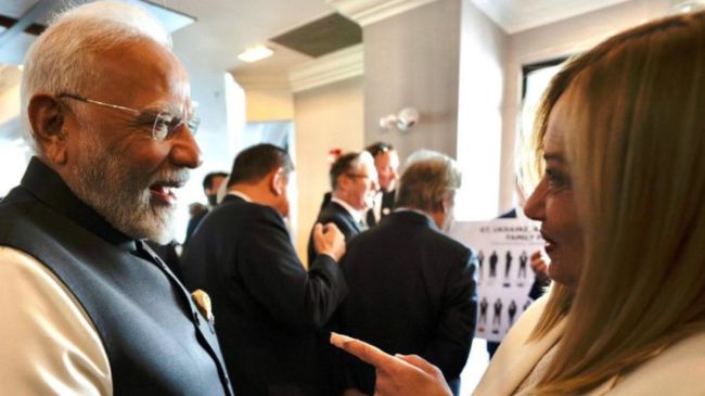 giorgia meloni and modi