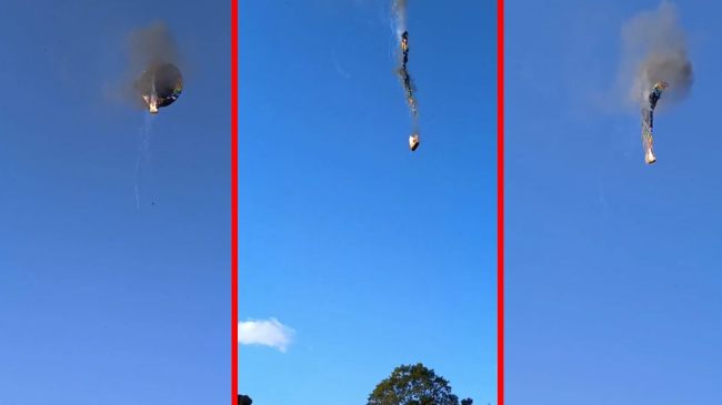 hot air balloon plummets to ground in southern Brazil