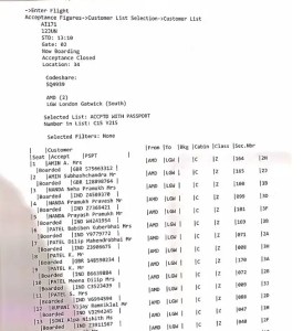 passanger List