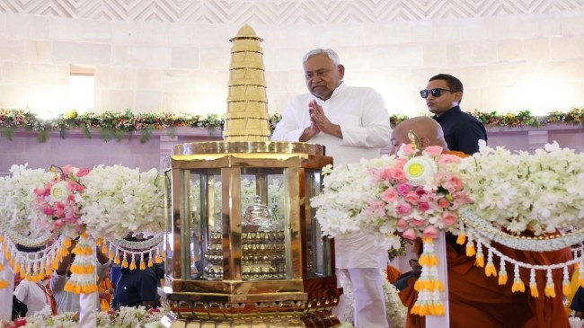Bihar News, Chief Minister Nitish Kumar, Vaishali, Samyak Darshan Museum, Memorial Stupa, Nitish Kumar, Bihar, बिहार समाचार, मुख्यमंत्री नीतीश कुमार, वैशाली, सम्यक दर्शन संग्रहालय, स्मृति स्तूप, नीतीश कुमार, बिहार