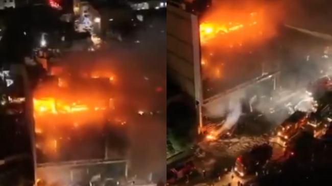 Iraq shopping mall Fire