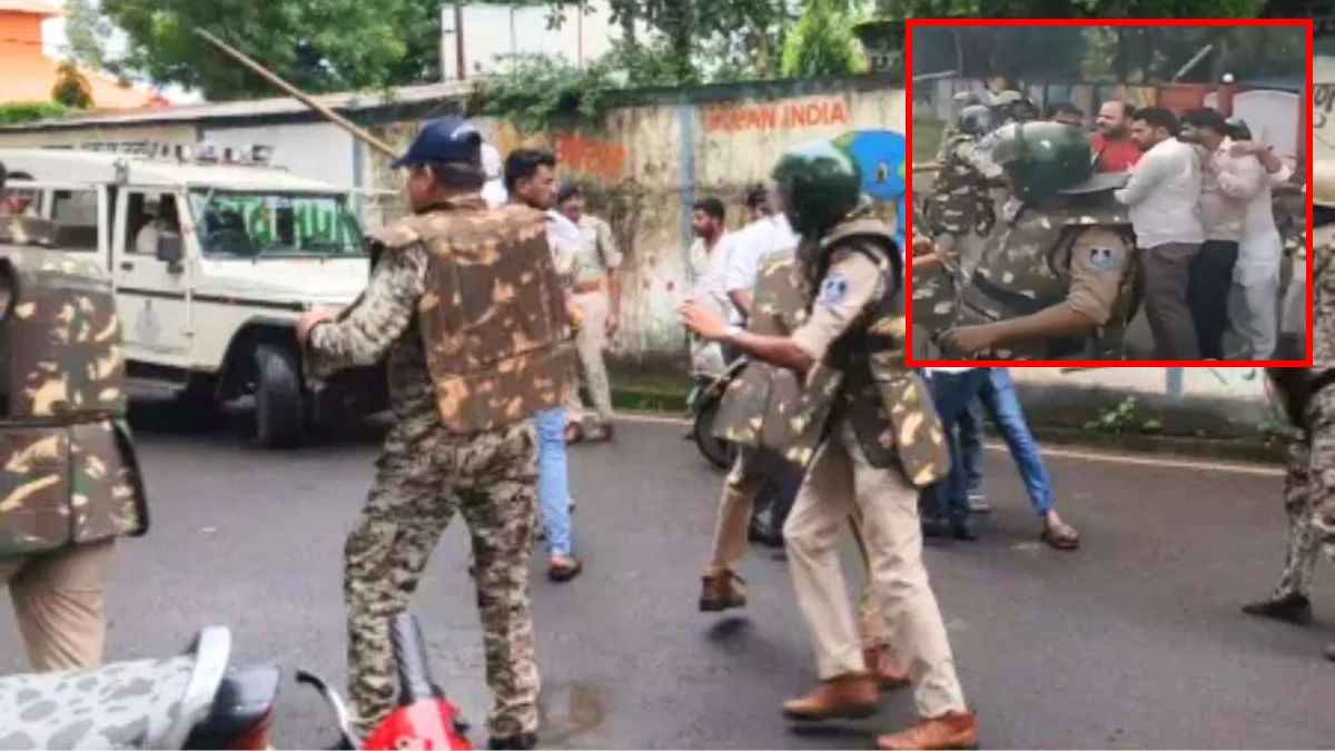 Video: MP के हरदा में करणी सेना पर पुलिस एक्शन…प्रदर्शनकारियों पर वाटर कैनन से बौछार