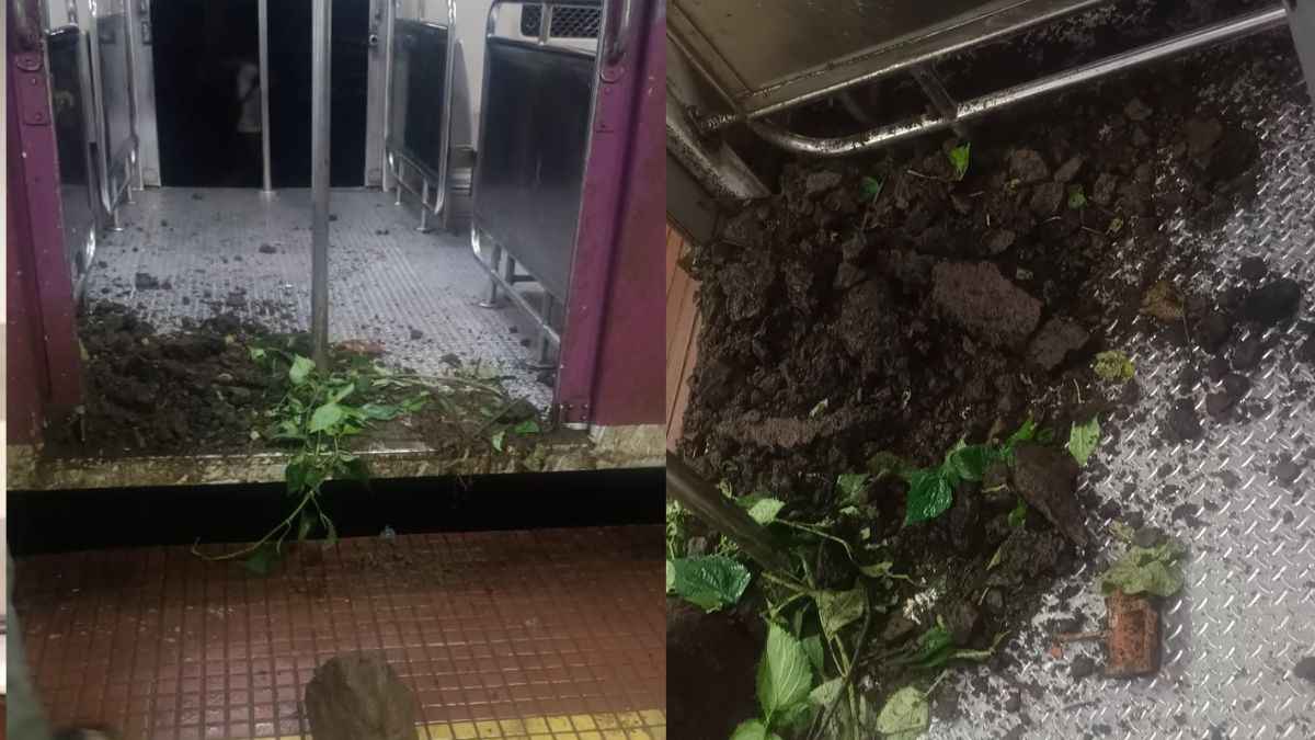 पहाड़ के बगल से गुजर रही ट्रेन पर आ गिरा मलबा, कई यात्री हुए घायल