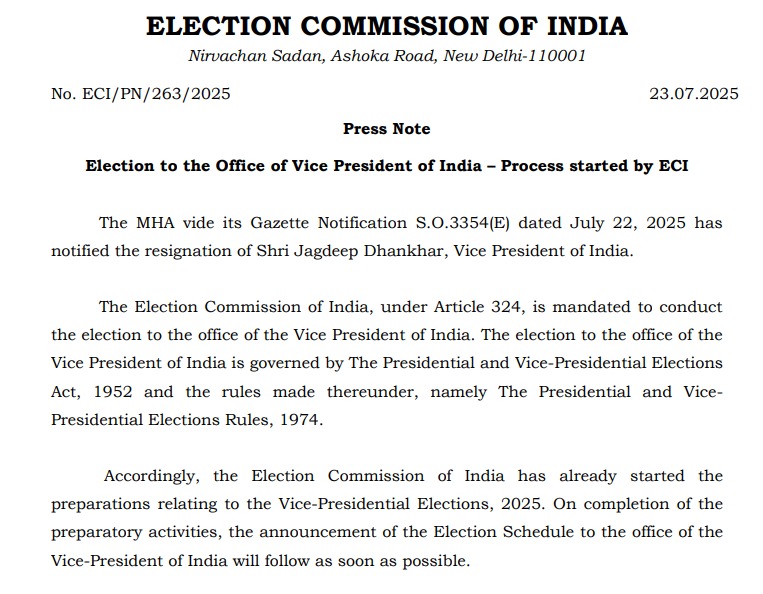 Vice President Election 