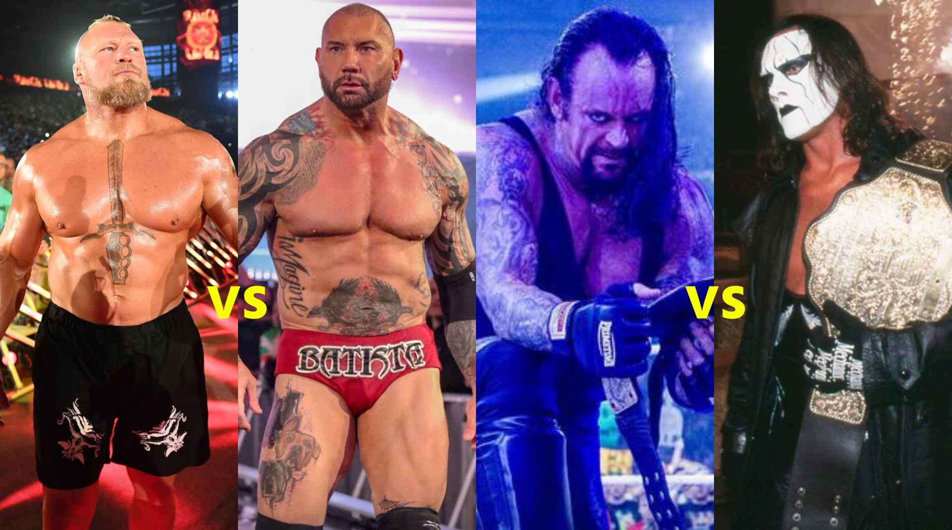 WWE, Brock Lesnar, Undertaker, Batista, Sting