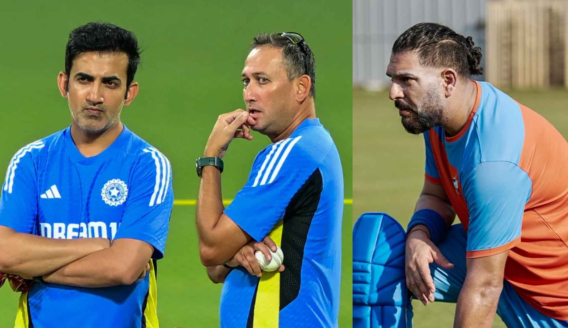 Yuvraj Singh, Ajit Agarkar, Gautam Gambhir