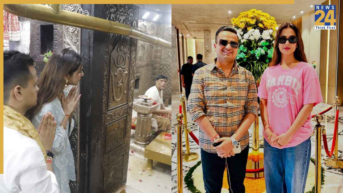 भाजपा सांसद के बेटे के साथ दिखीं एक्ट्रेस सोनल चौहान, महाकाल मंदिर में एक साथ किया पूजन