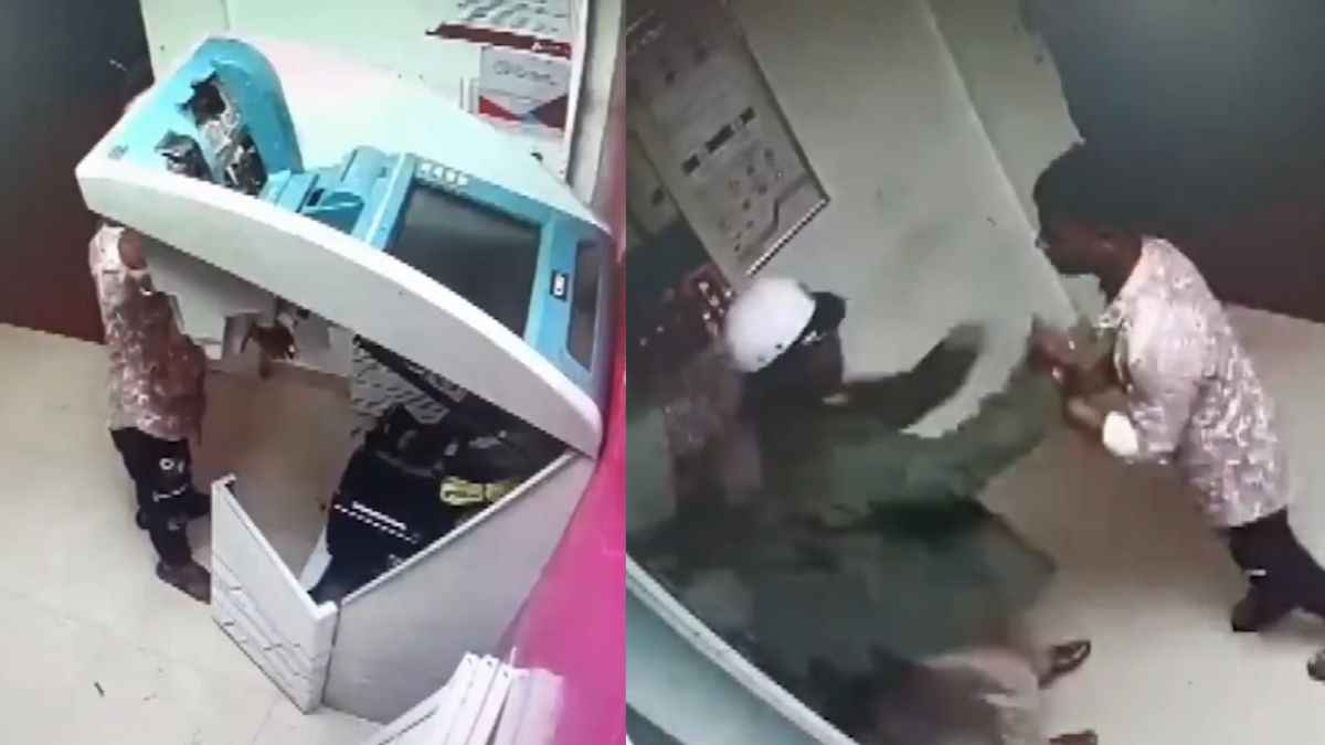 ATM लूट रहा था चोर, पहुंच गई पुलिस, रंगे हाथ पकड़ा गया शख्स