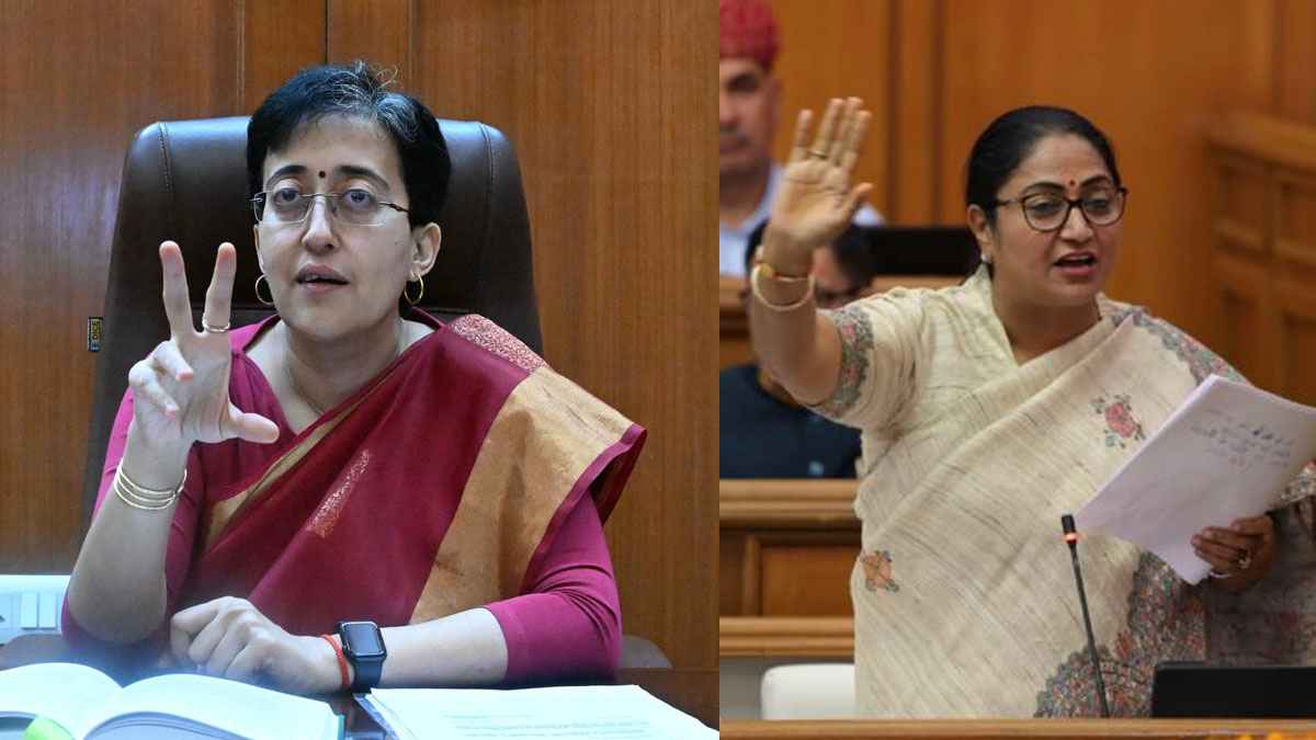 Delhi CM Rekha Gupta Former CM Atishi