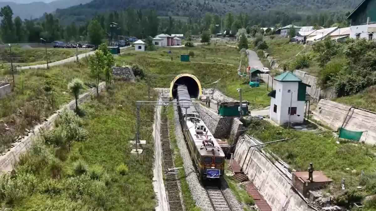 First Goods Train Jammu kashmir