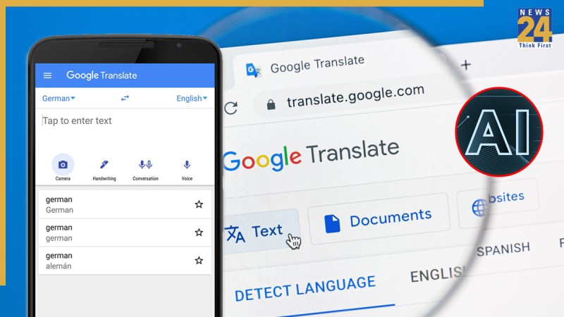 Google Translater image with AI