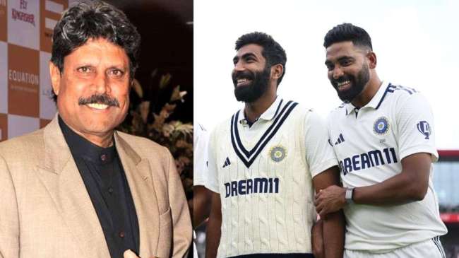 Kapil Dev and Mohammed Siraj