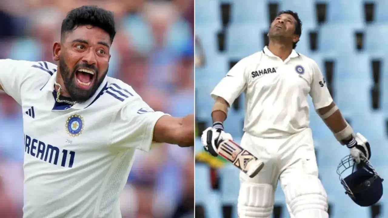 Mohammed Siraj and Sachin Tendulkar