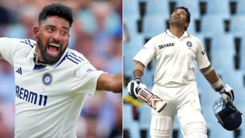 Mohammed Siraj and Sachin Tendulkar