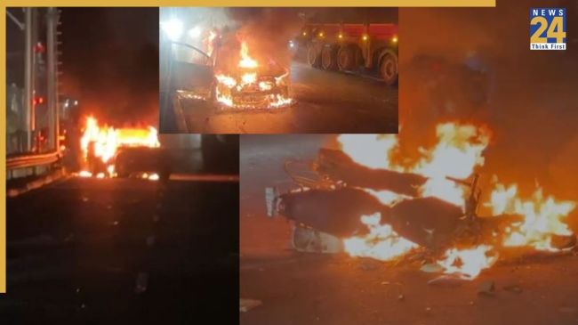 Bihar News, Patna News, Bihar Police, Patna Police, Attack Police, VVIP Convoy, News 24, बिहार समाचार, पटना समाचार, बिहार पुलिस, पटना पुलिस, पुलिस पर हमला, वीवीआईपी काफिला, न्यूज़ 24