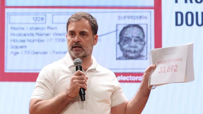 Rahul Gandhi Vote Theft ECI Shakun Rani