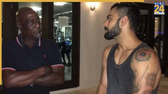 Vivian Richards and Virat Kohli