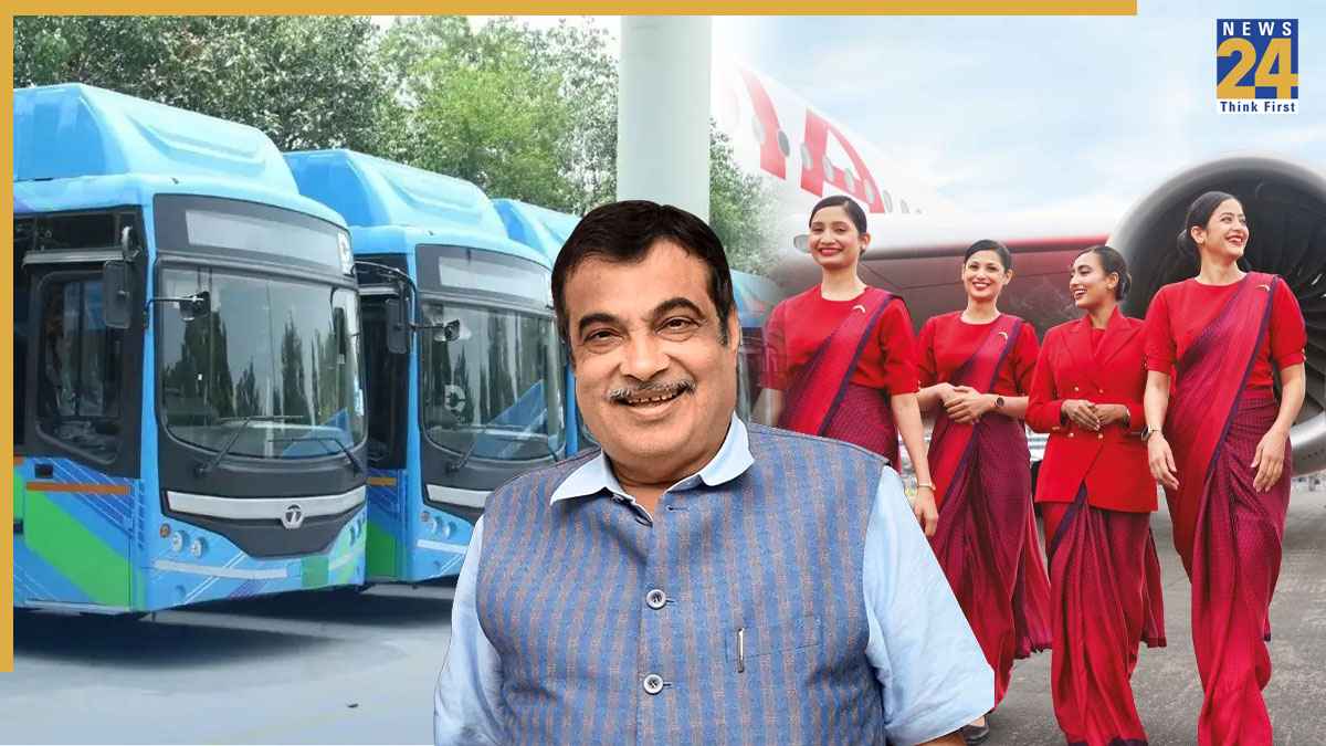 अब बसों में भी होंगी एयर होस्टेस, कम पैसों में मिलेंगी प्लेन जैसी सुविधाएं, नितिन गडकरी का बड़ा ऐलान
